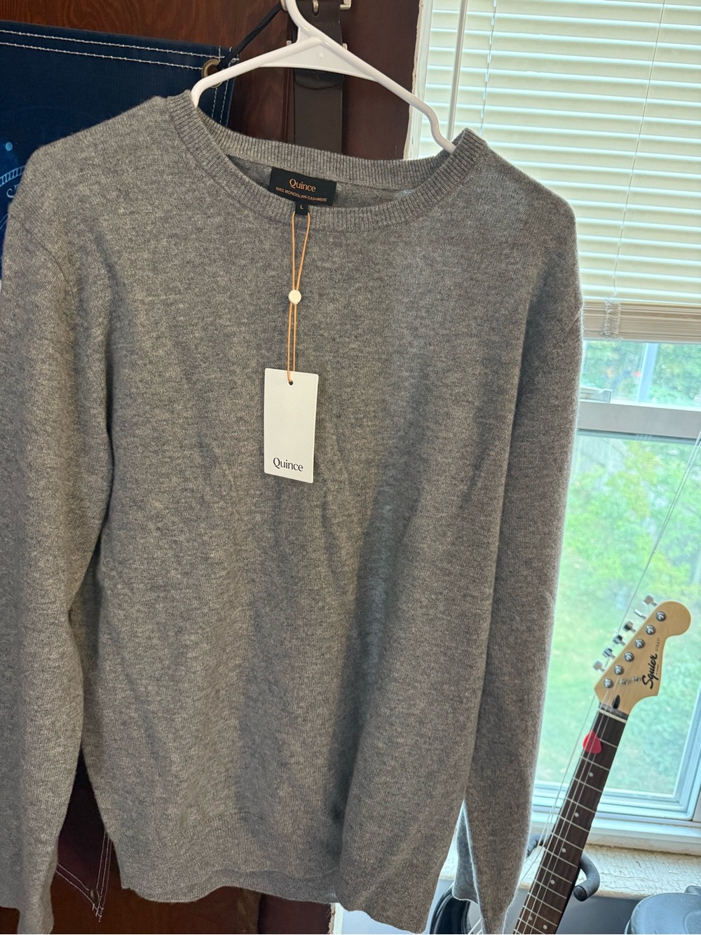 Quince Men's Crewneck Sweater in Gray